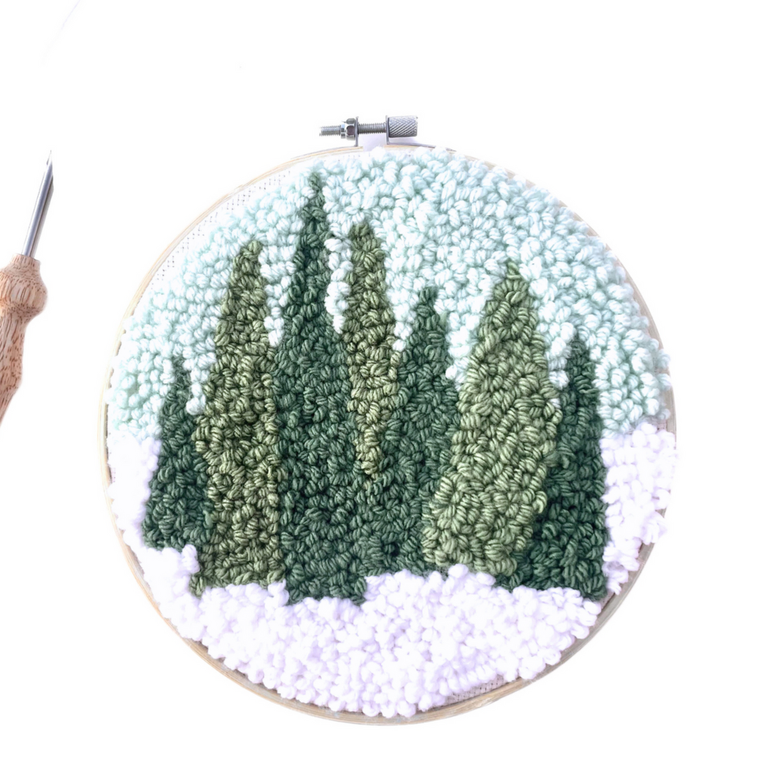 8" Yarn Punch Embroidery DIY Kit