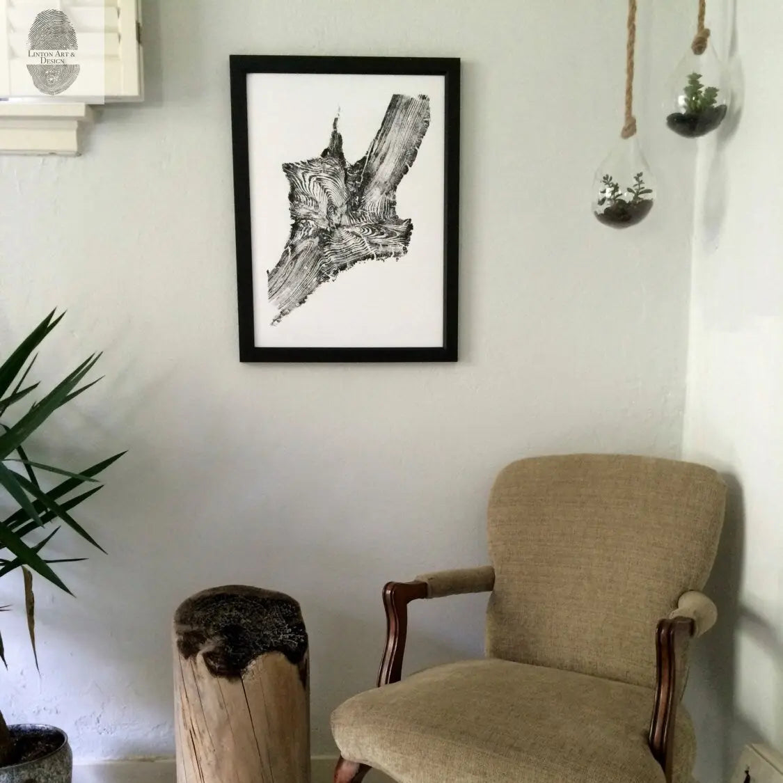 Yellowstone Woodcut print - Signed Original