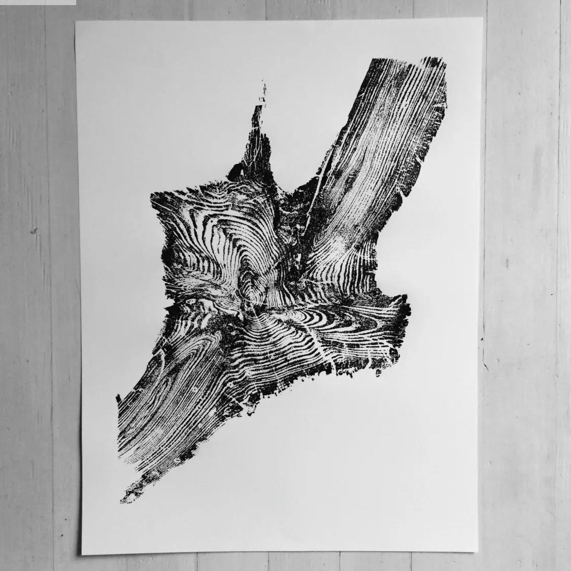 Yellowstone Woodcut print - Signed Original