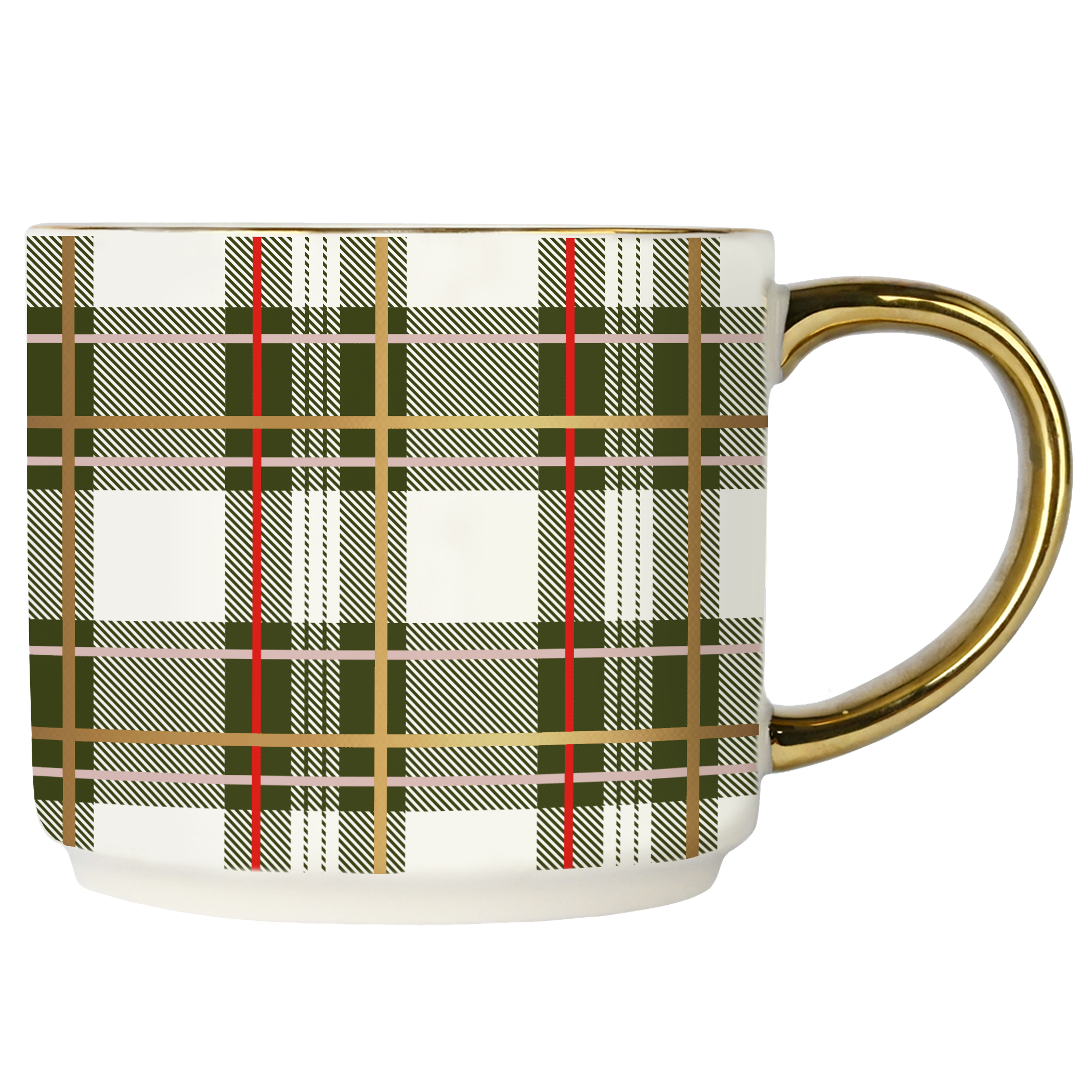 Green Plaid Coffee Mug