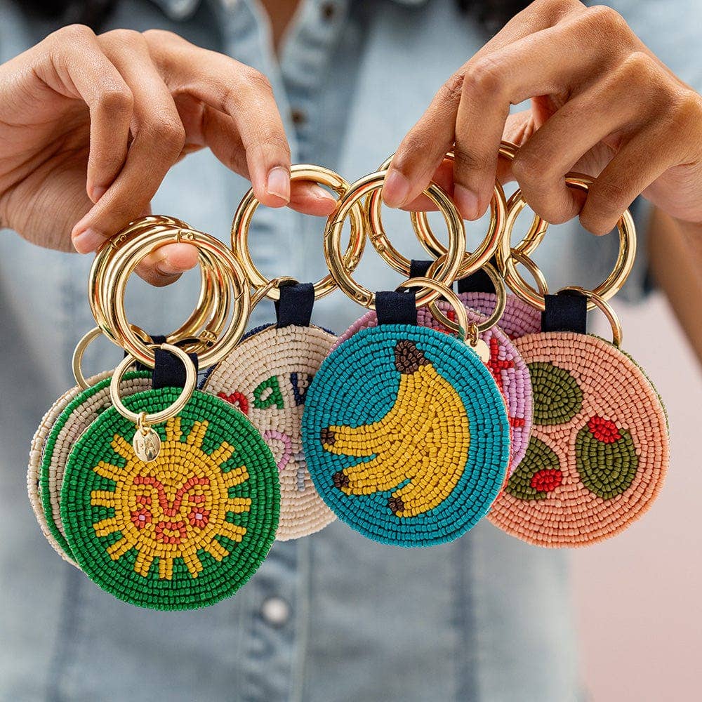 Kelsey Olives Seed Bead Bag Charm