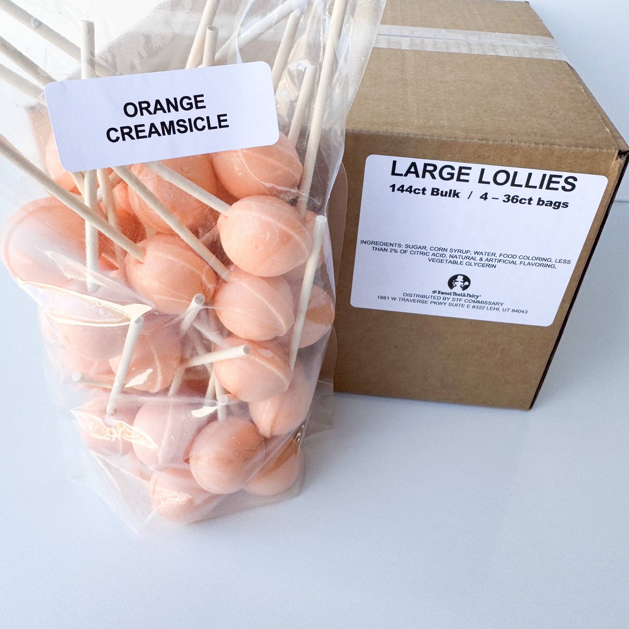 Orange Creamsicle Large Lollipop