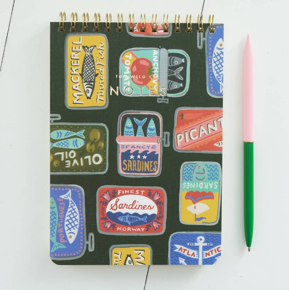 Tinned Fish Spiral Jotter