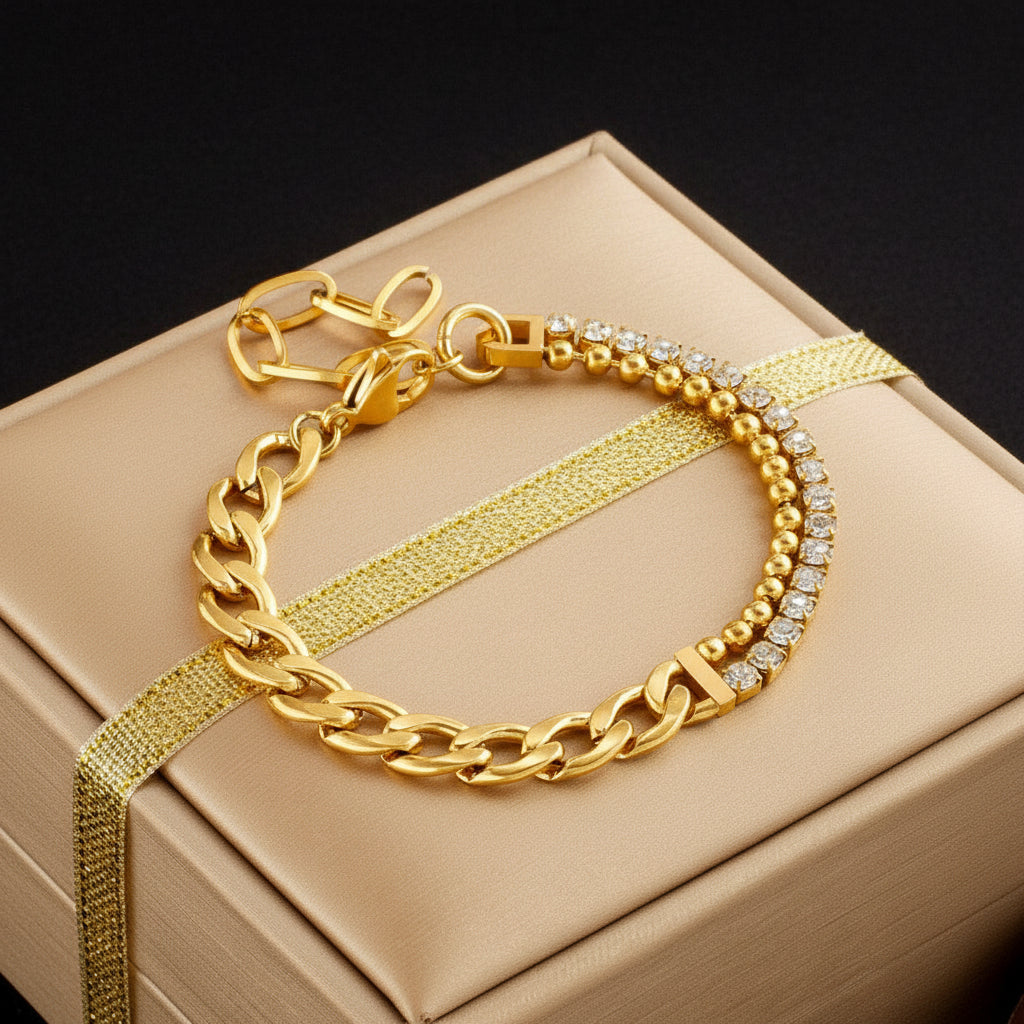18K Gold Chain Bracelet