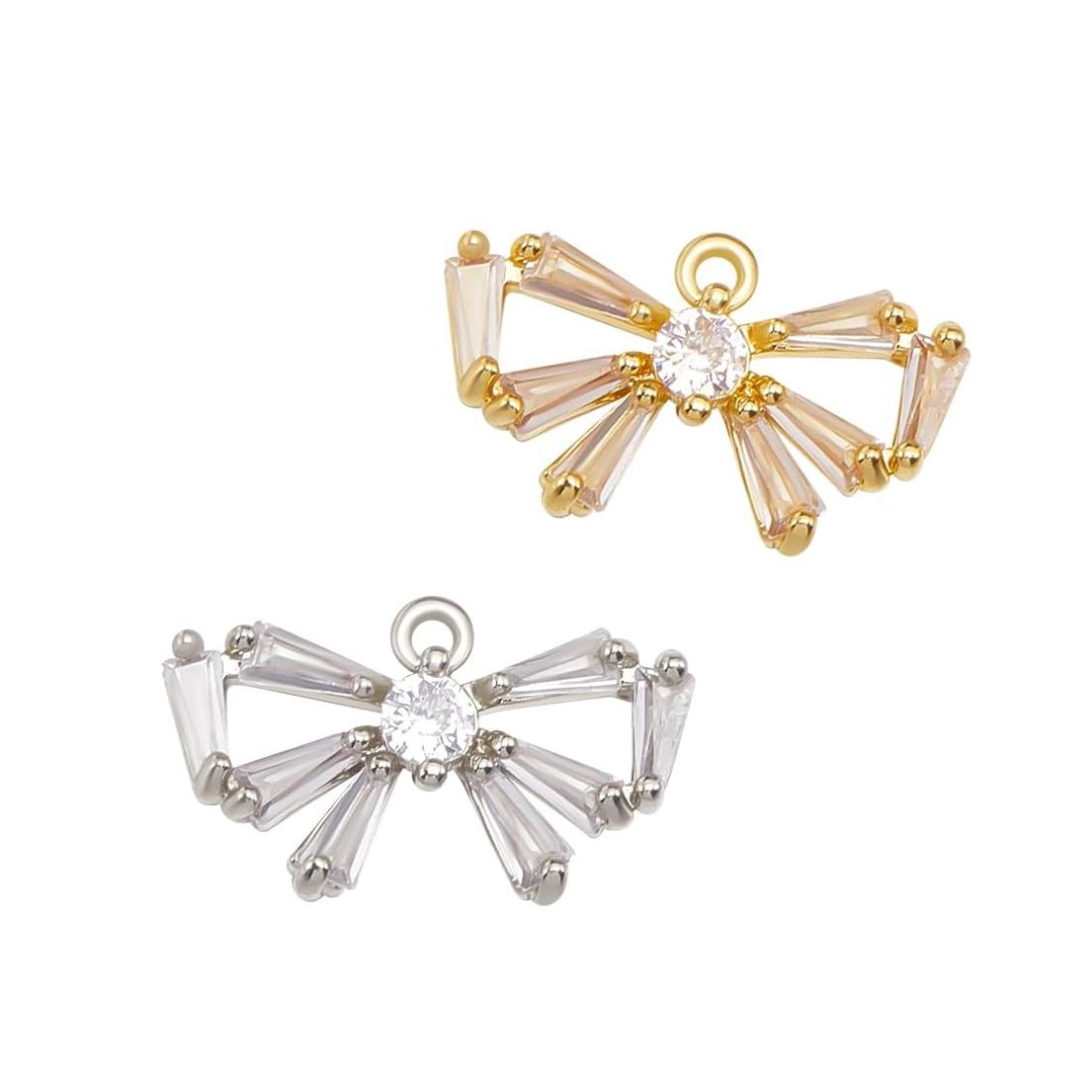 Bow Charm with Cubic Zirconia Charm