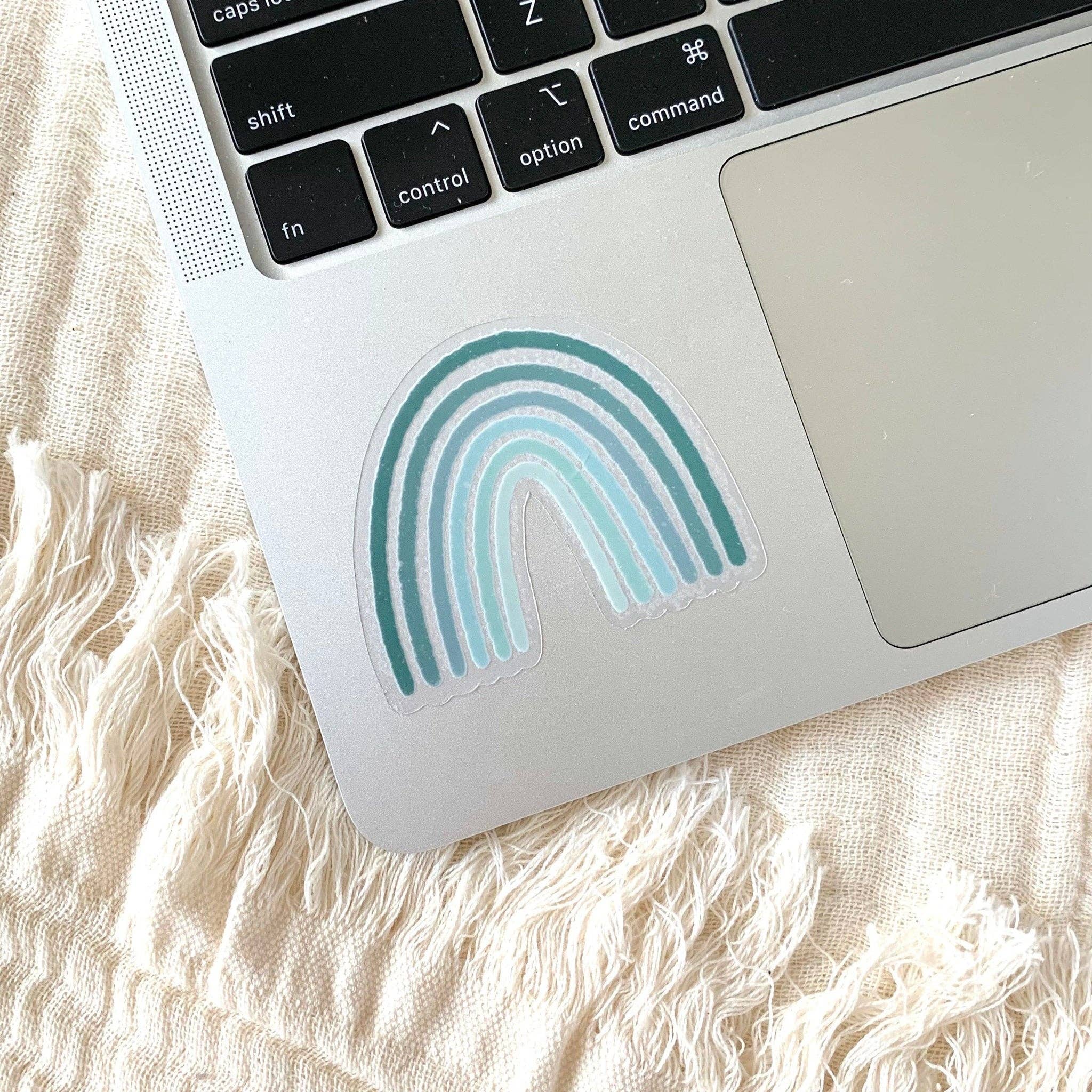Clear Blue Rainbow Sticker