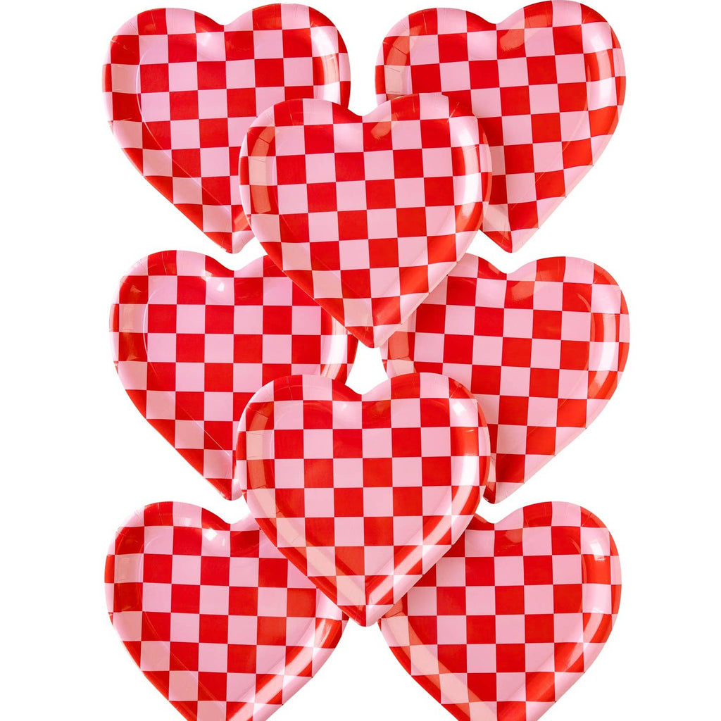Dish up your love on this adorable pink checkered heart-shaped plate! With Valentine's Day just around the corner, show your sweetheart you care with this delightful plate - it's checkered and it's heart-shaped - what more could you ask for?!