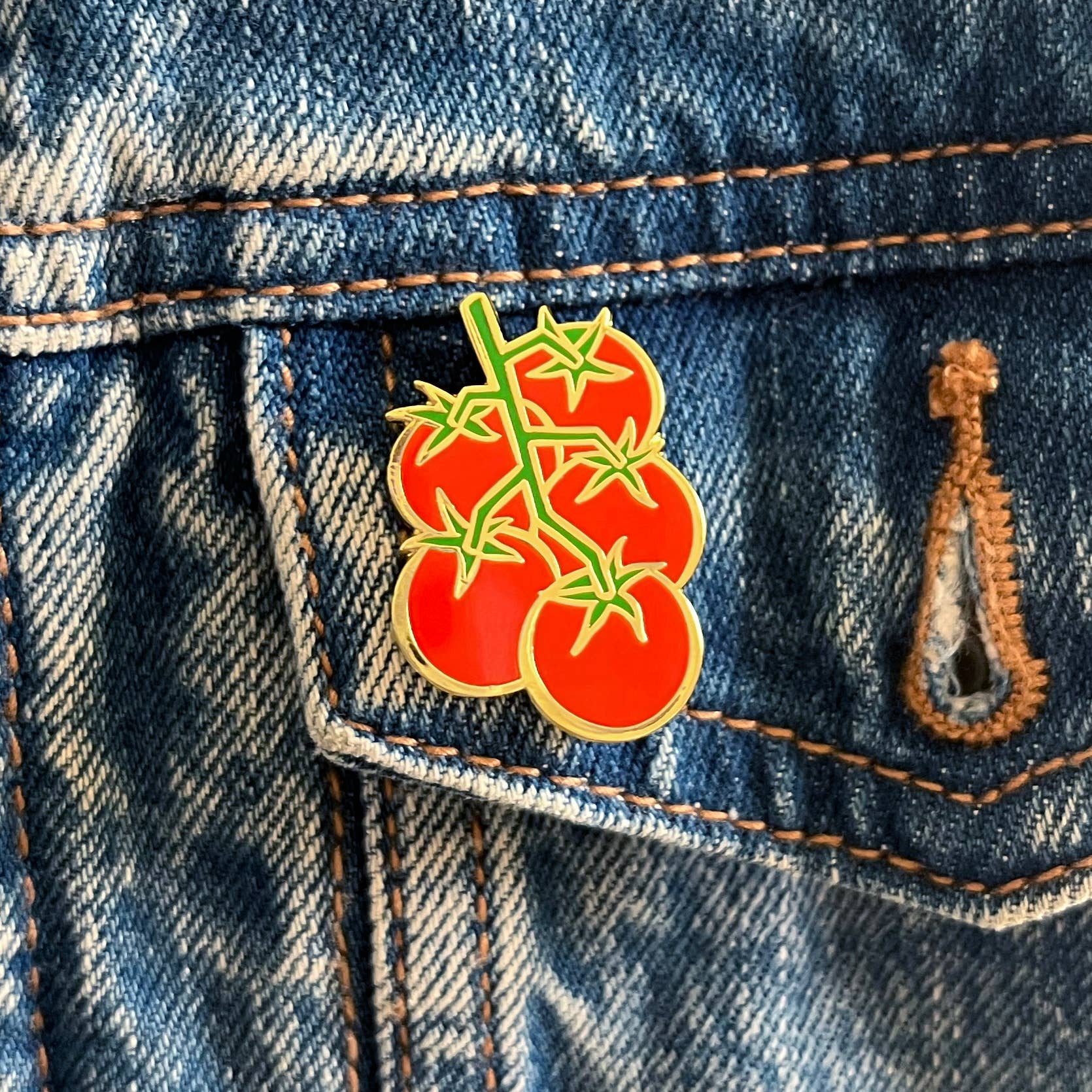 Tomatoes Enamel Pin