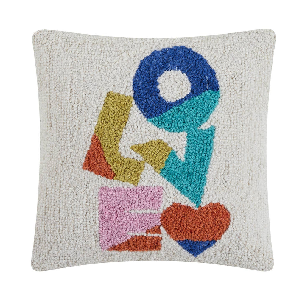 Add a pop of color and love to any room with our Colorblock Love Hook Pillow! The unique colorblock design will add a playful touch to your decor, while the love motif brings a sense of warmth and coziness. Perfect for anyone looking to add a little personality to their living space.