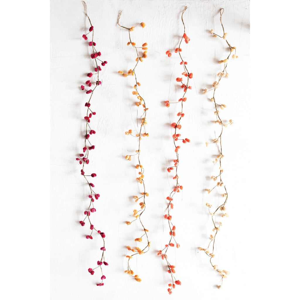 This garland is an adorable addition to any festive tree. This unique garland is perfect for any festive tree, and adds a pop of unique decor to any home.     Size  72"L   Color  Cream  Materials  70% Pinecone, 20% Iron, 10% Paper