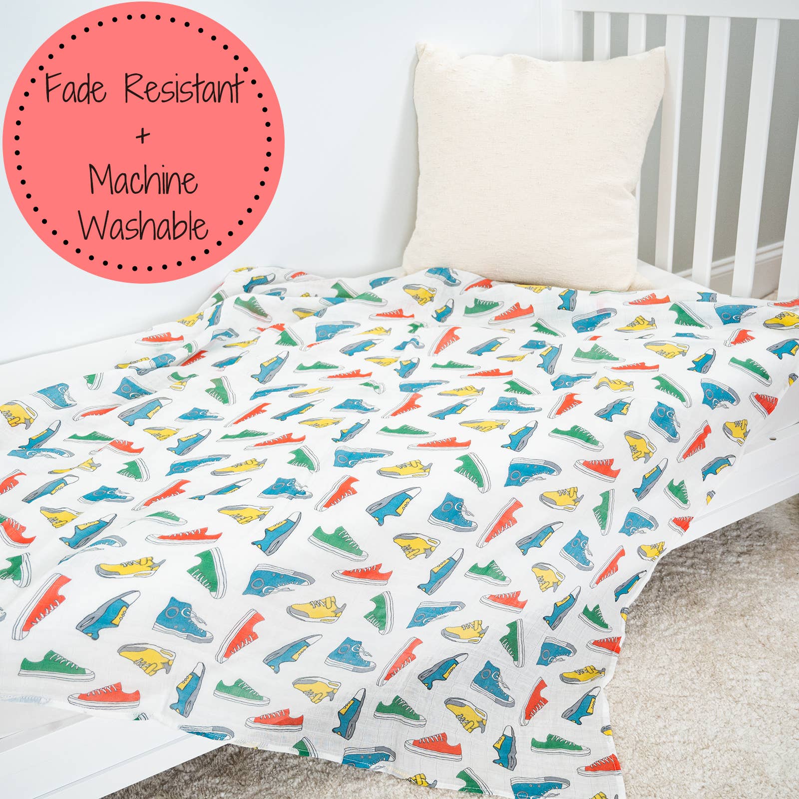 Sole Mates Baby Muslin Swaddle Blanket