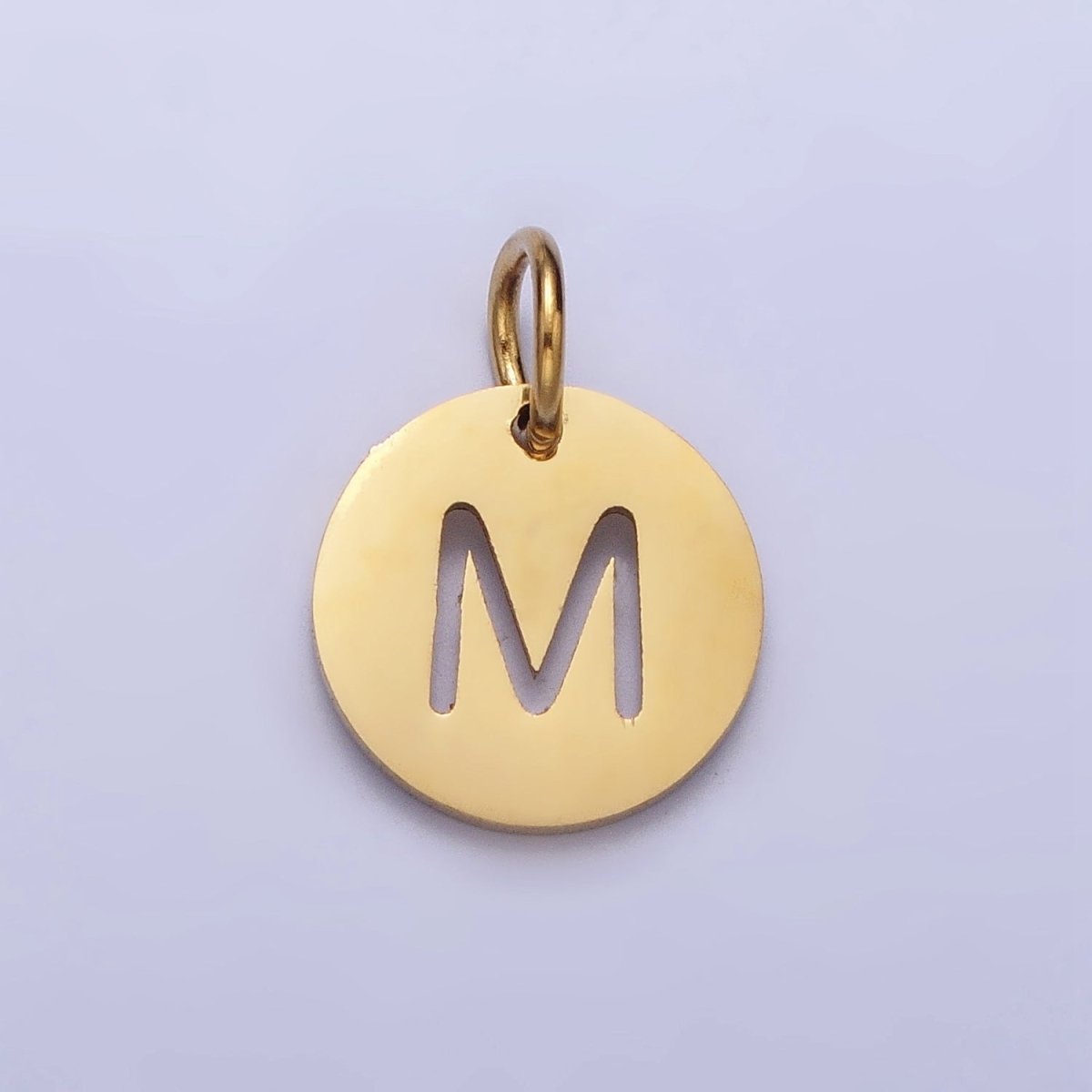 Round Initial Cut-out Charm