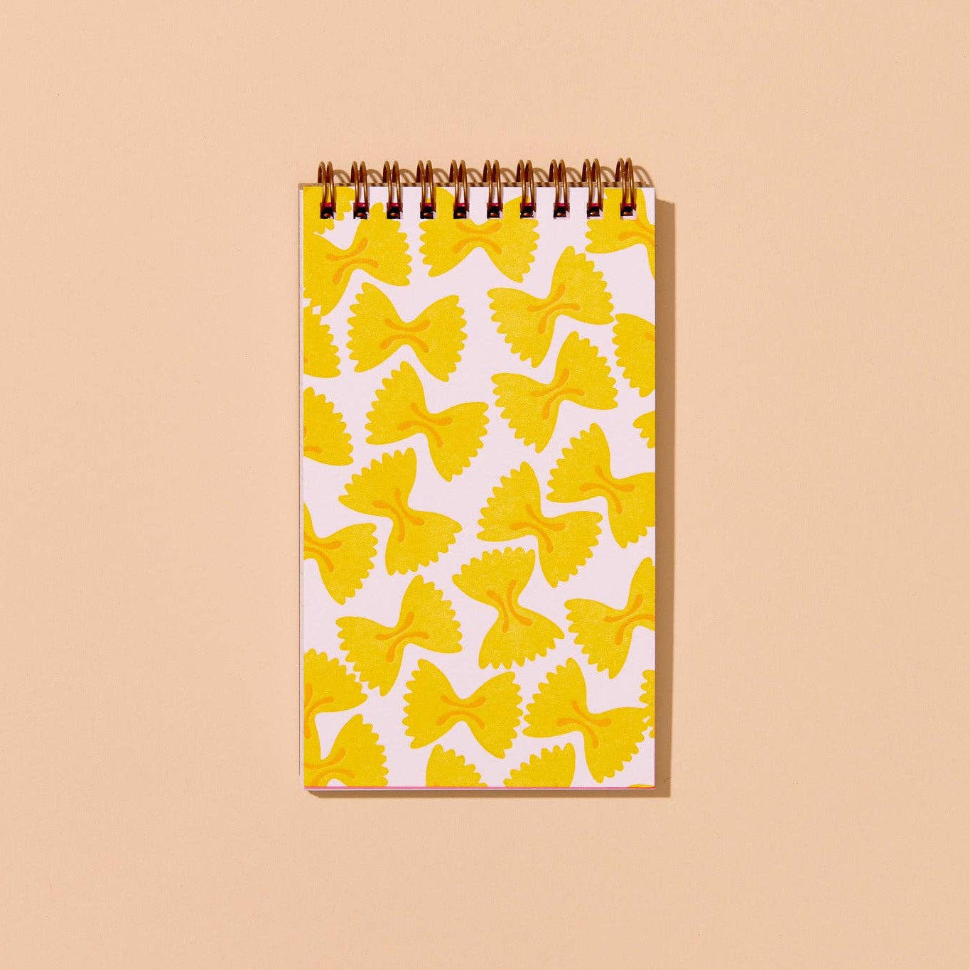 Farfalle Bow Pasta Letterpress Spiral Notebook