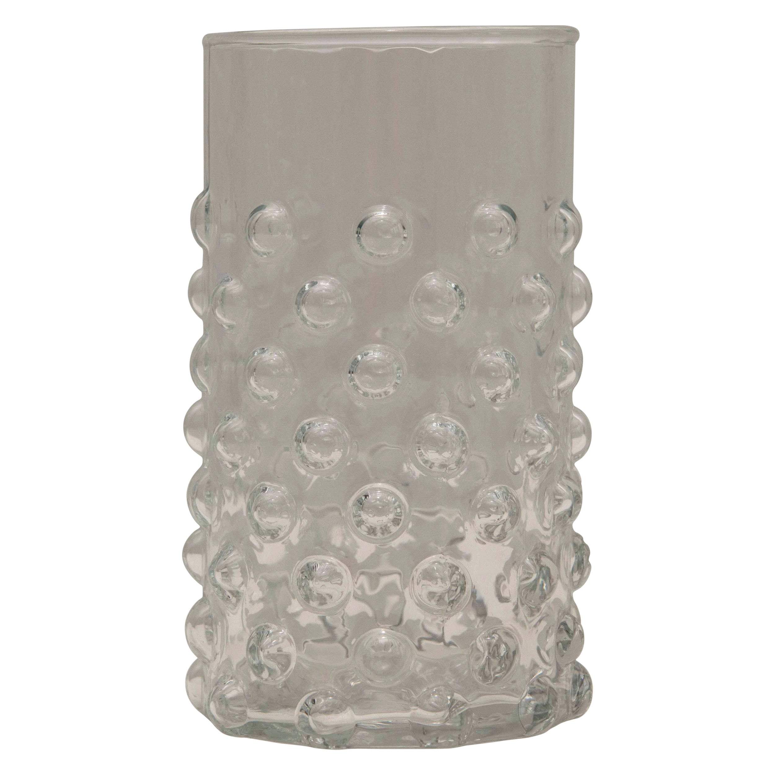 Clear Hobnail Drinking Glass 12 oz