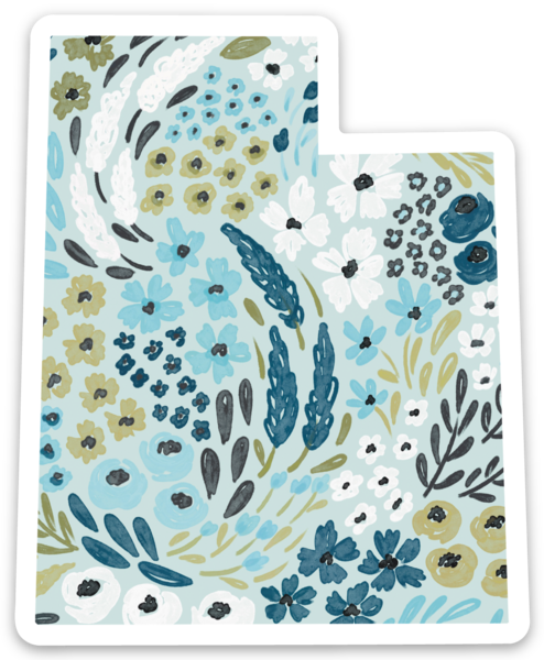 Utah State Floral Sticker - 5 Color Options