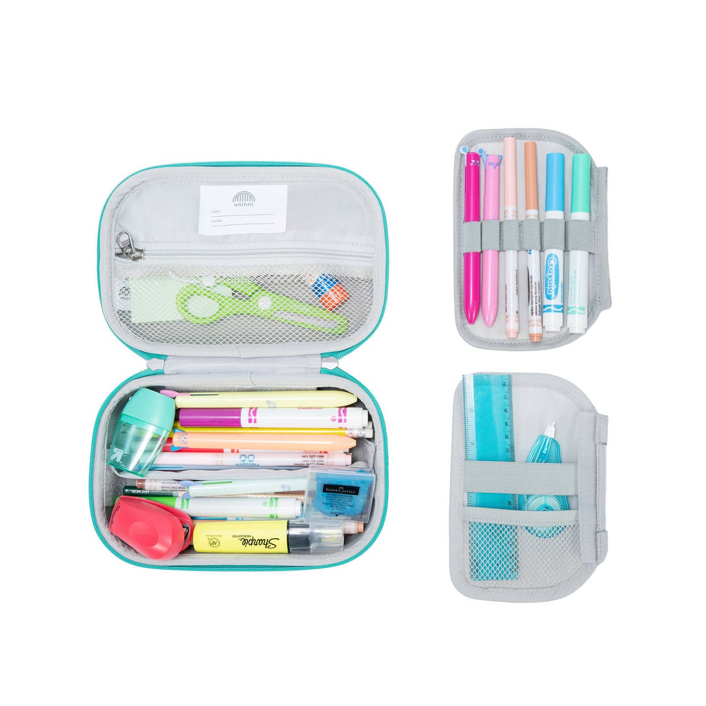 Keep your writing tools organized and stylish with the Arden Pencil Case in Camo Kid Blue/Green design. This quirky and playful case adds a touch of fun while holding all your pencils, pens, and markers in place. Say goodbye to chaotic desks and hello to a minty fresh workspace.