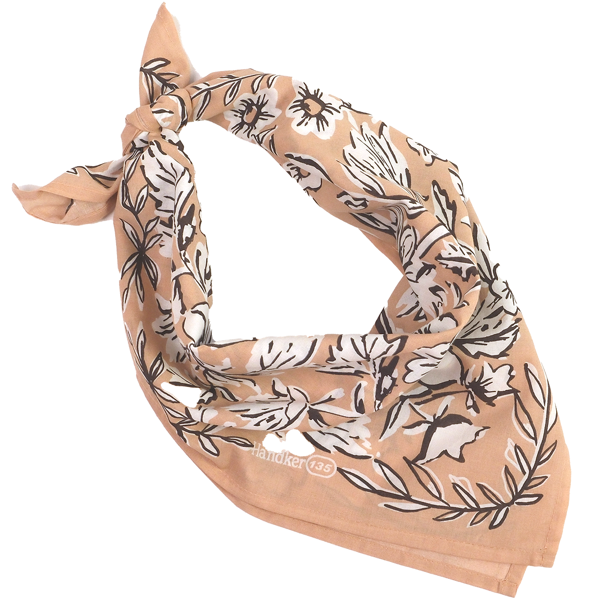 Floral patterned scarf on a white background