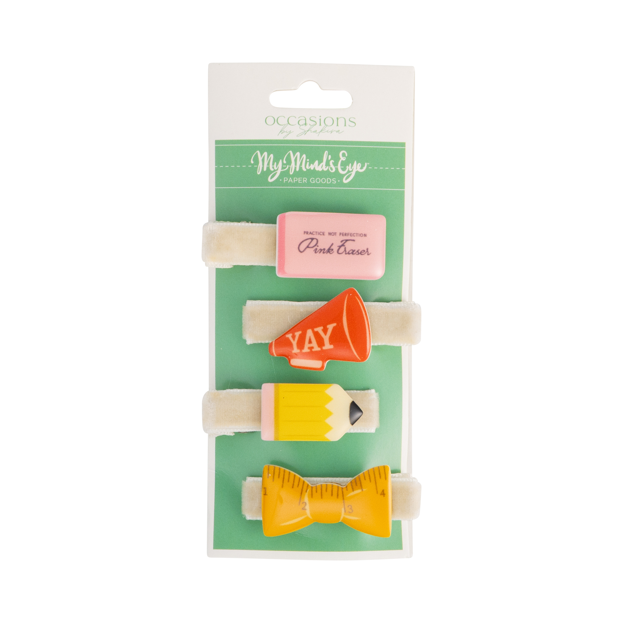 Occasions Back to School Resin Barrettes