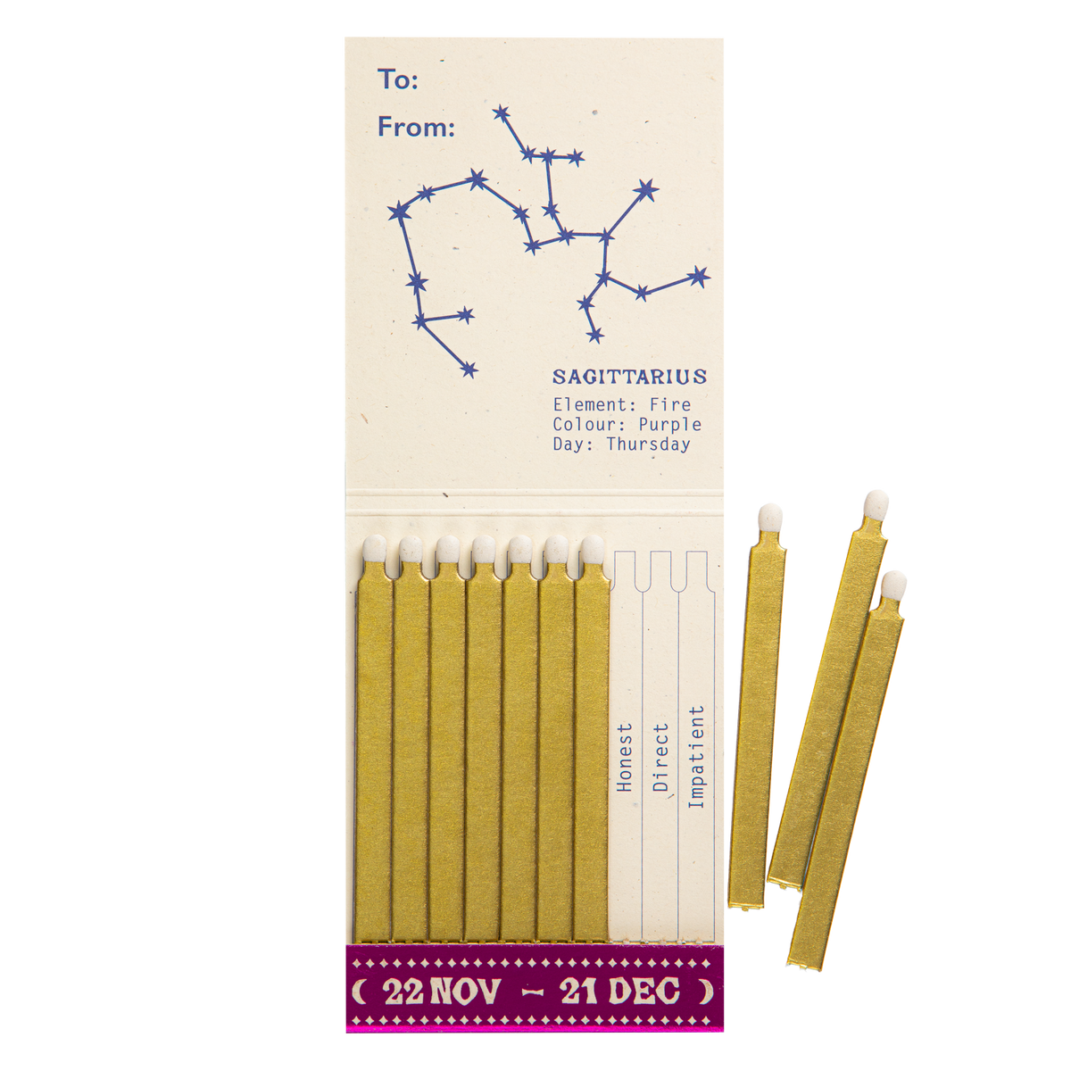 Sagittarius Zodiac Matchbook