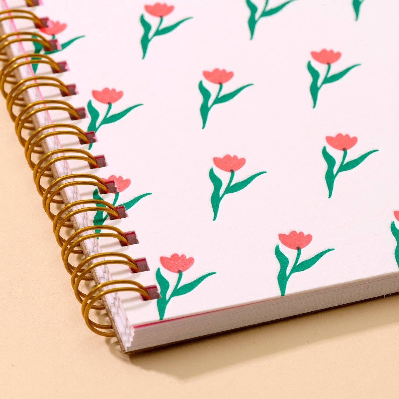Printemps Tulip Letterpress A5 Spiral Notebook