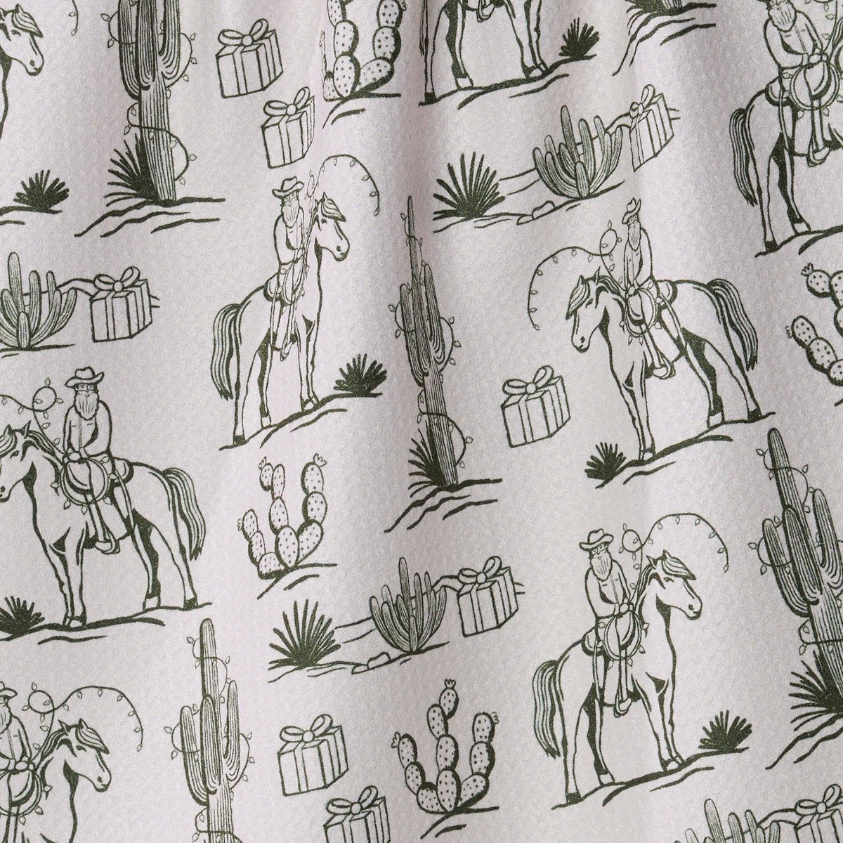 Cowboy Claus Tea Towel