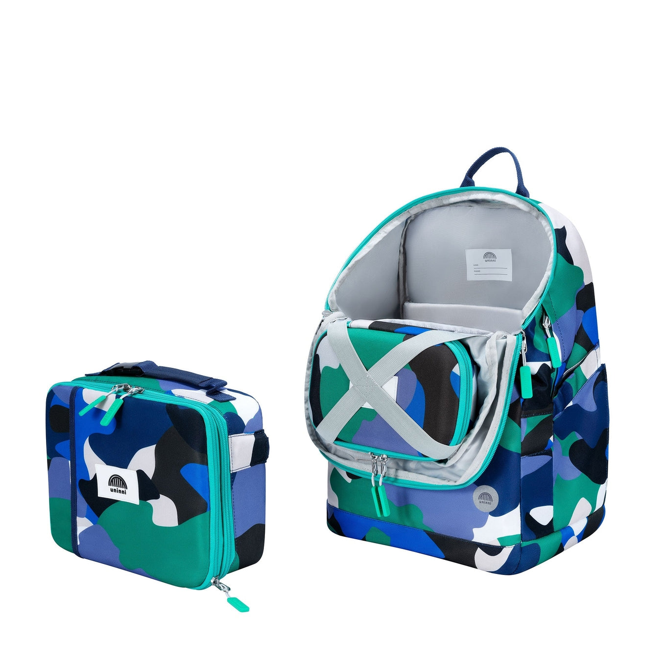 Get ready to carry your belongings in style with the Bailey Backpack in Camo Kid Blue/ Green With its sleek design and durable construction, this backpack is perfect for any adventure. Plus its the Camo Kid Blue/ Green color adds a touch of fun to any outfit. Don't miss out on this must-have accessory!