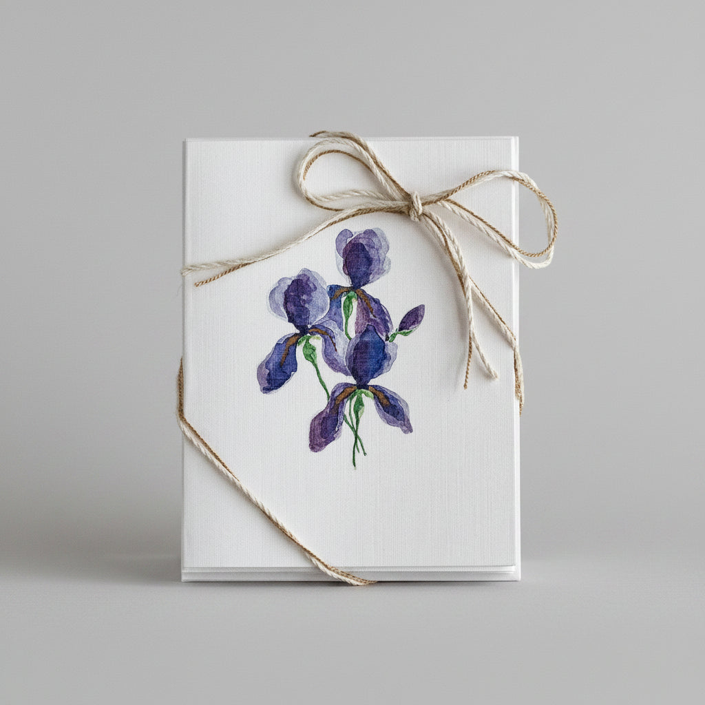 Iris Watercolor Greeting Card