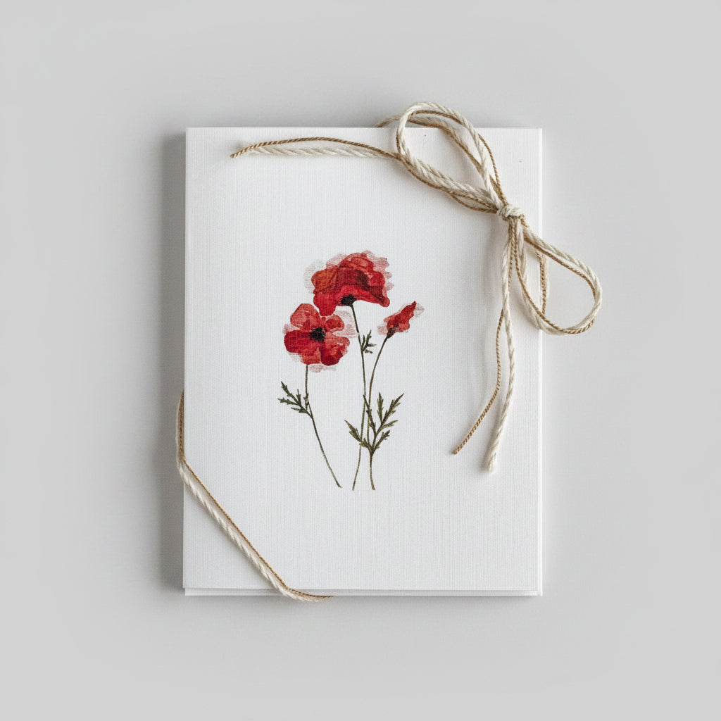 Poppies Watercolor Greeting Card
