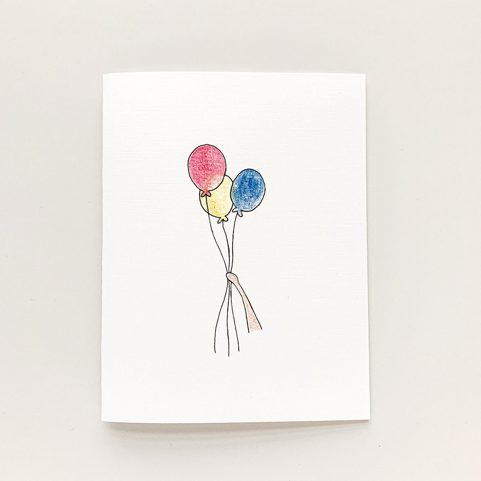 Balloons Watercolor Greeting Card