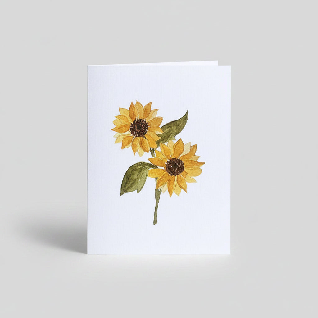 Sunflower Watercolor Greeting Card