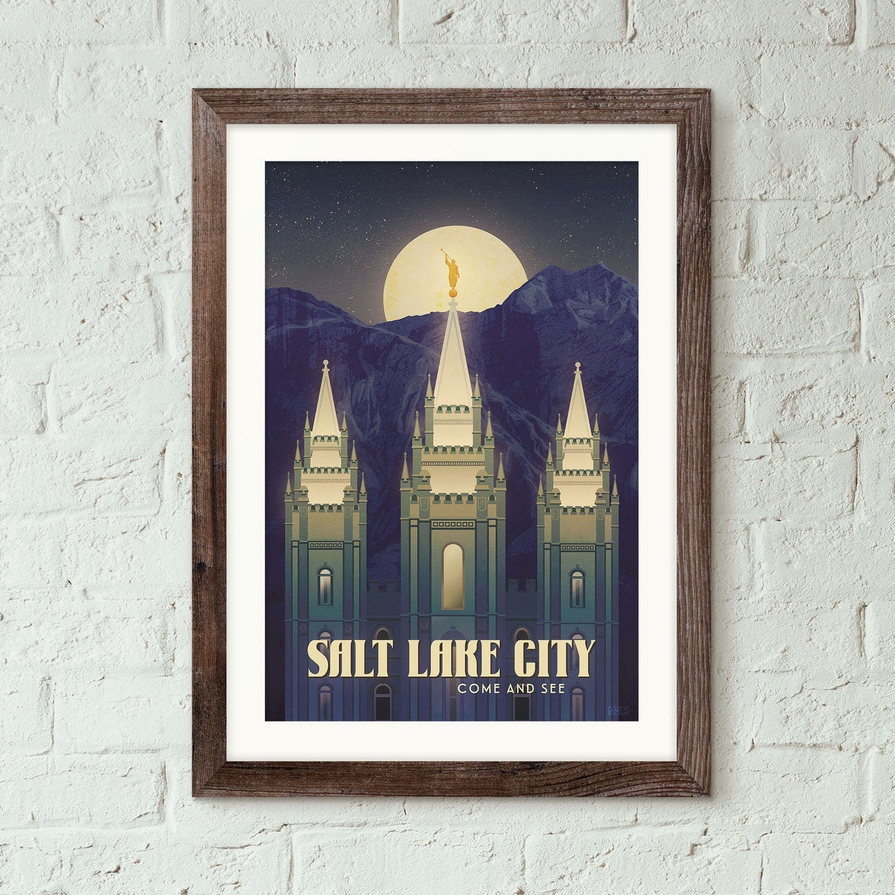 Utah Salt Lake Temple Travel Print