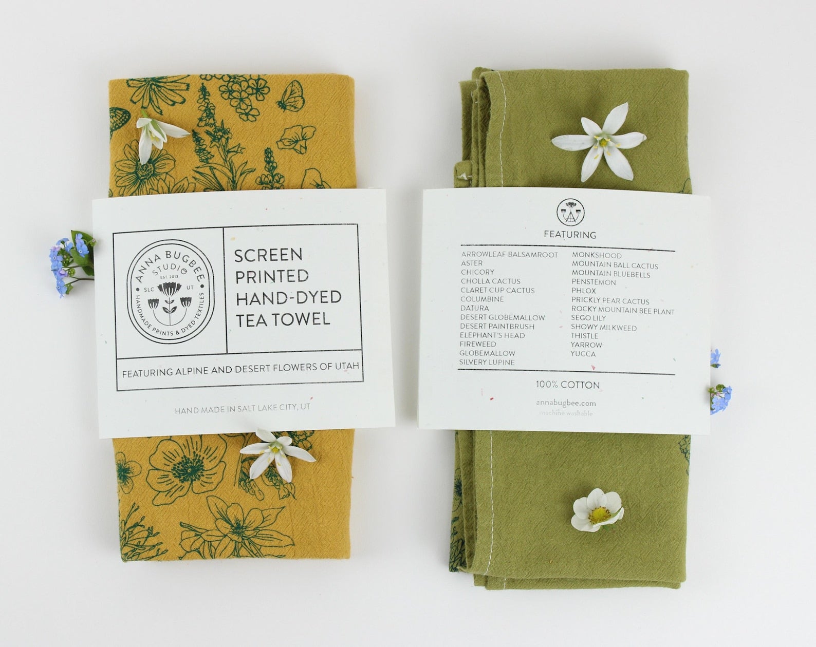 Alpine And Desert Plants Of Utah Tea Towel