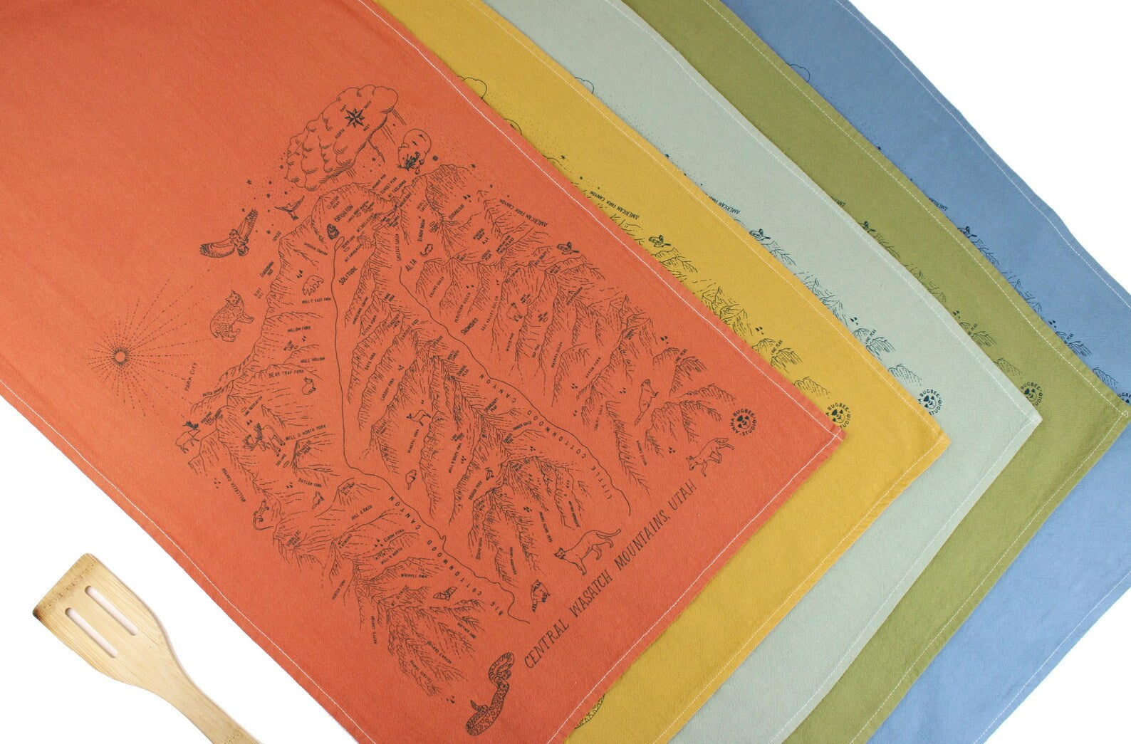 Wasatch Map Tea Towel