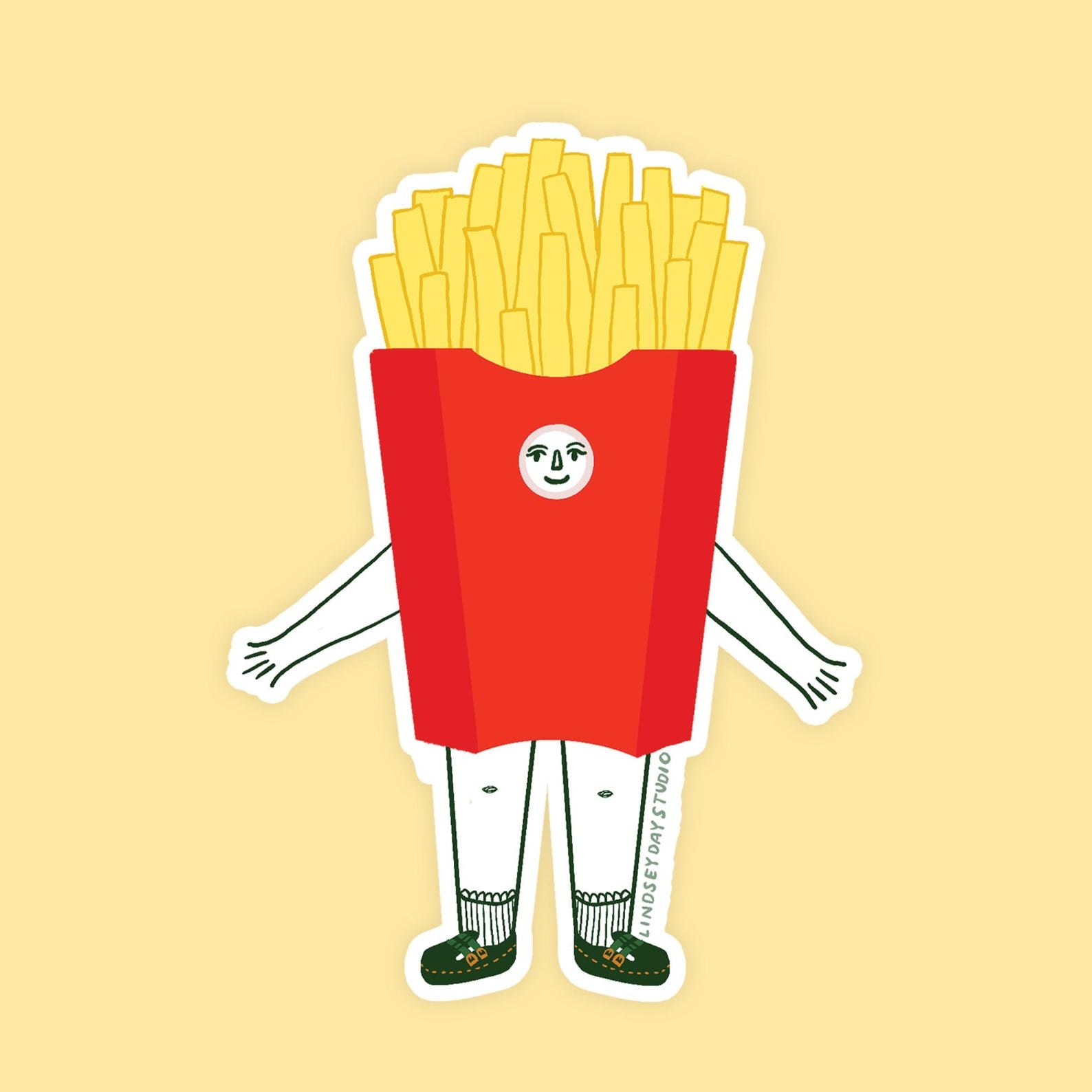 French Fry Friend Sticker