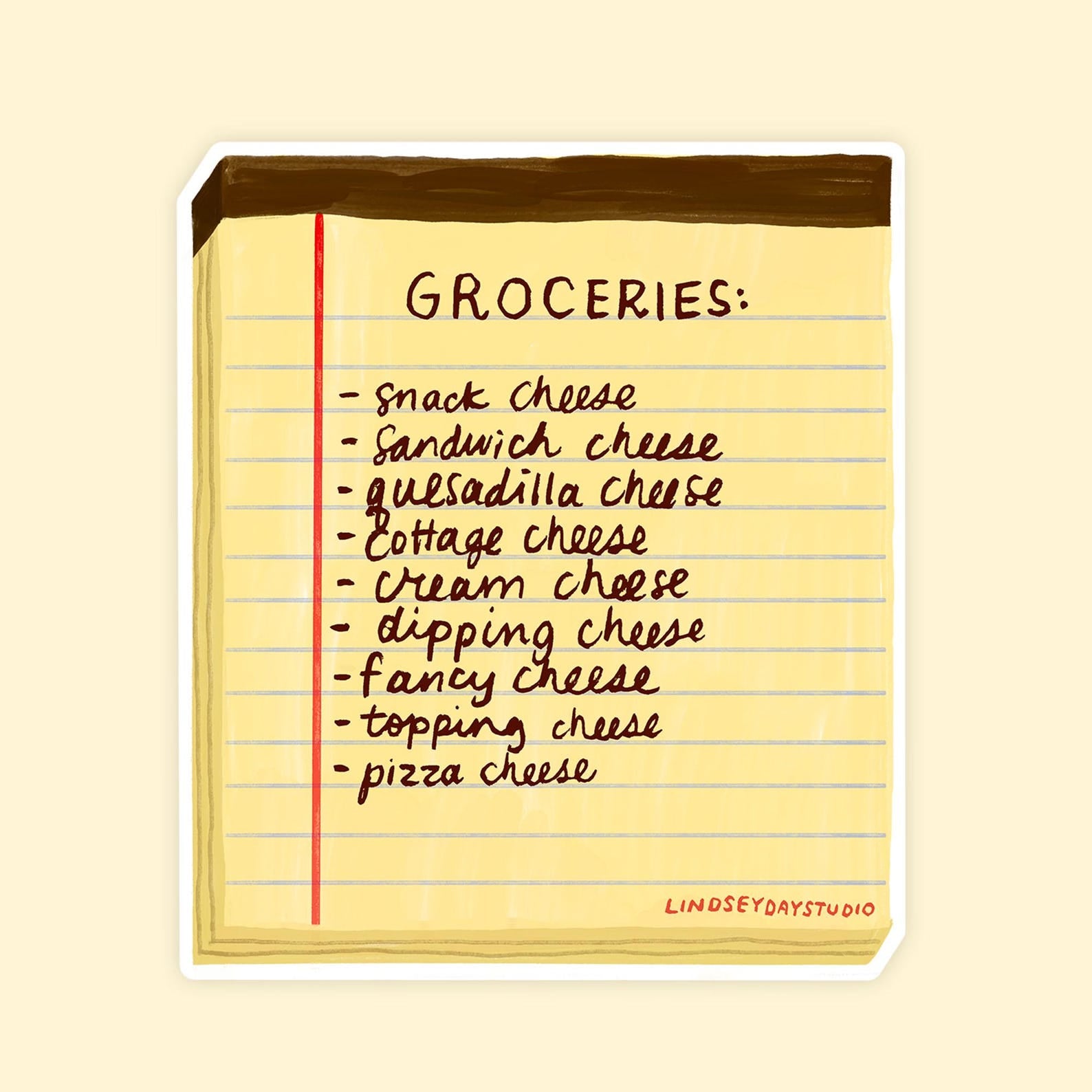 Groceries List Sticker