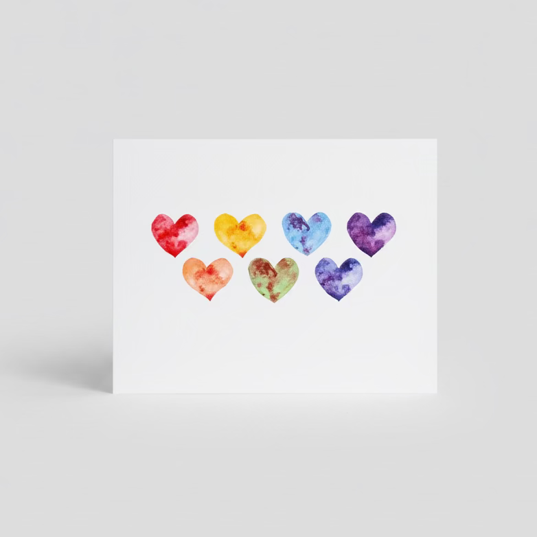 Rainbow Watercolor Greeting Card