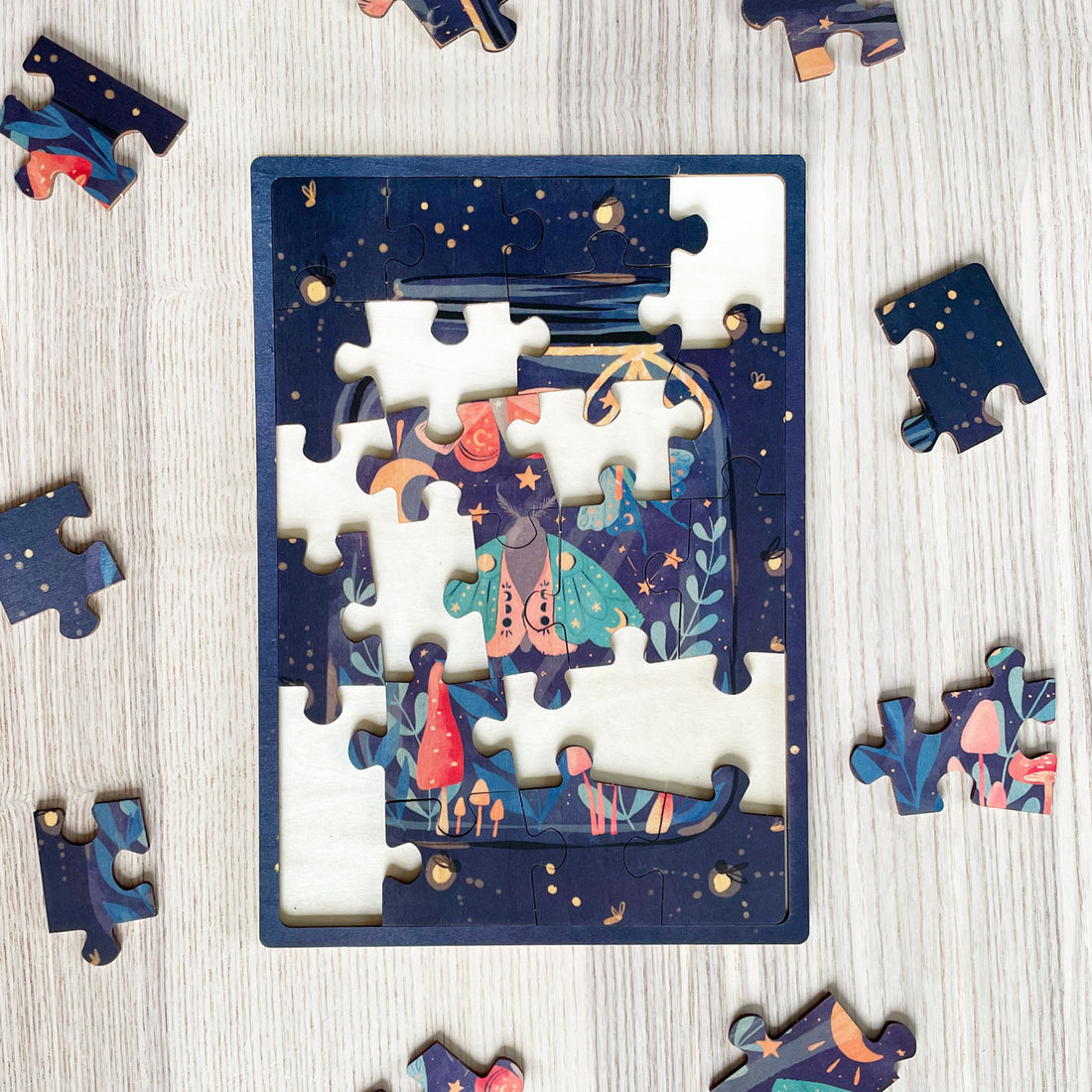 Mystic Moths Wood Puzzle