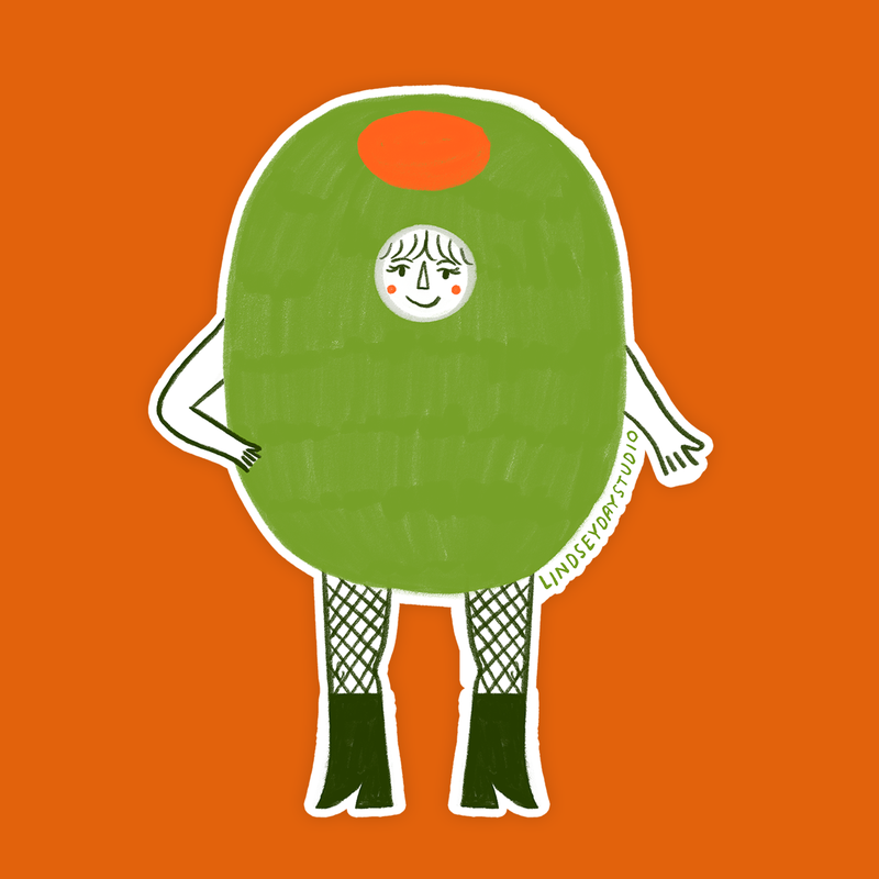 Olive Friend Sticker