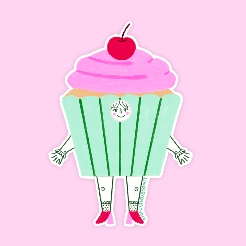Cupcake Friend Sticker