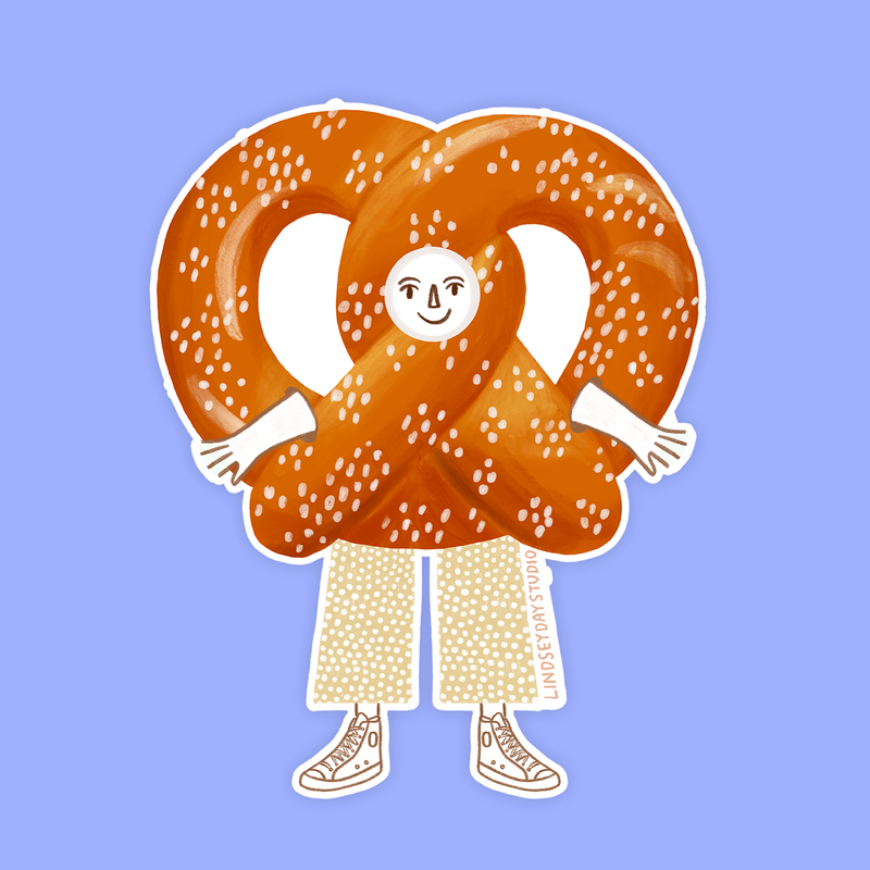 Pretzel Friend Sticker