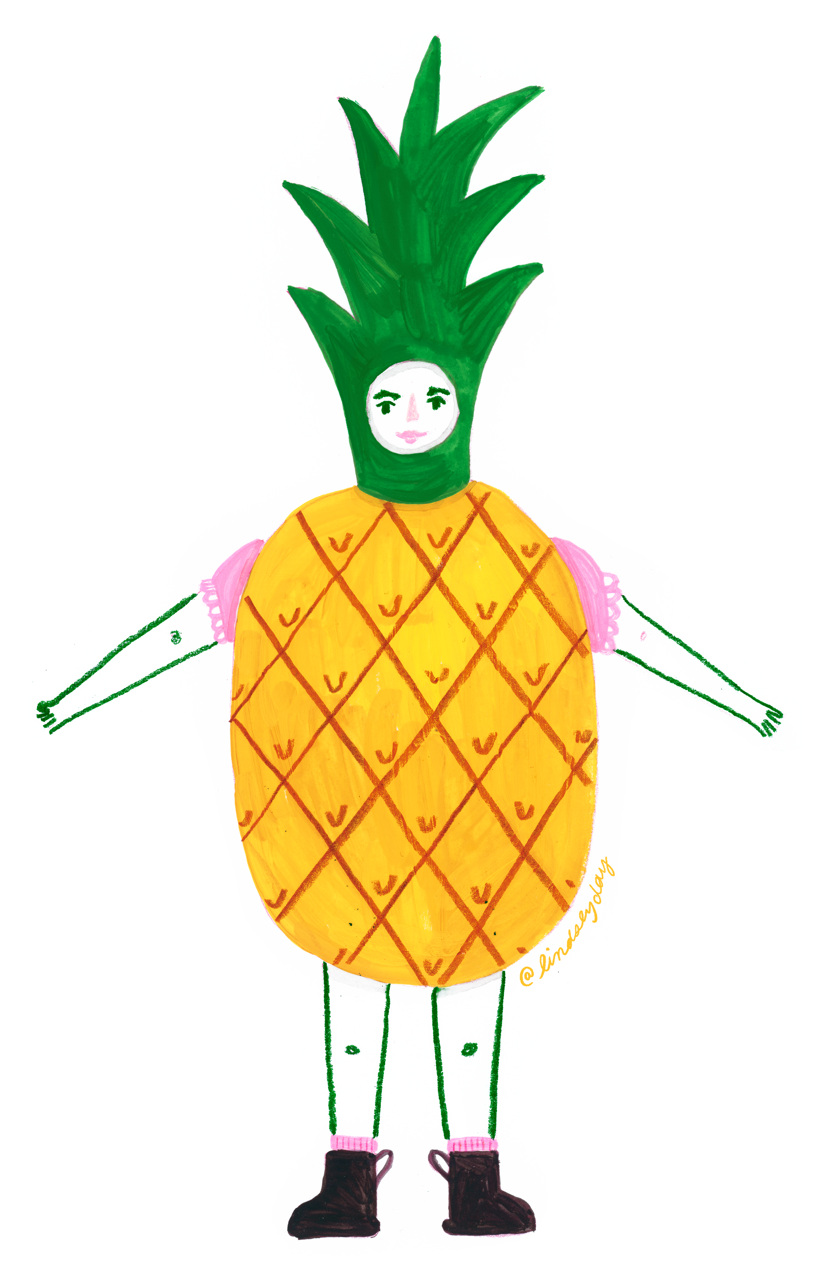 Pineapple Friend Sticker