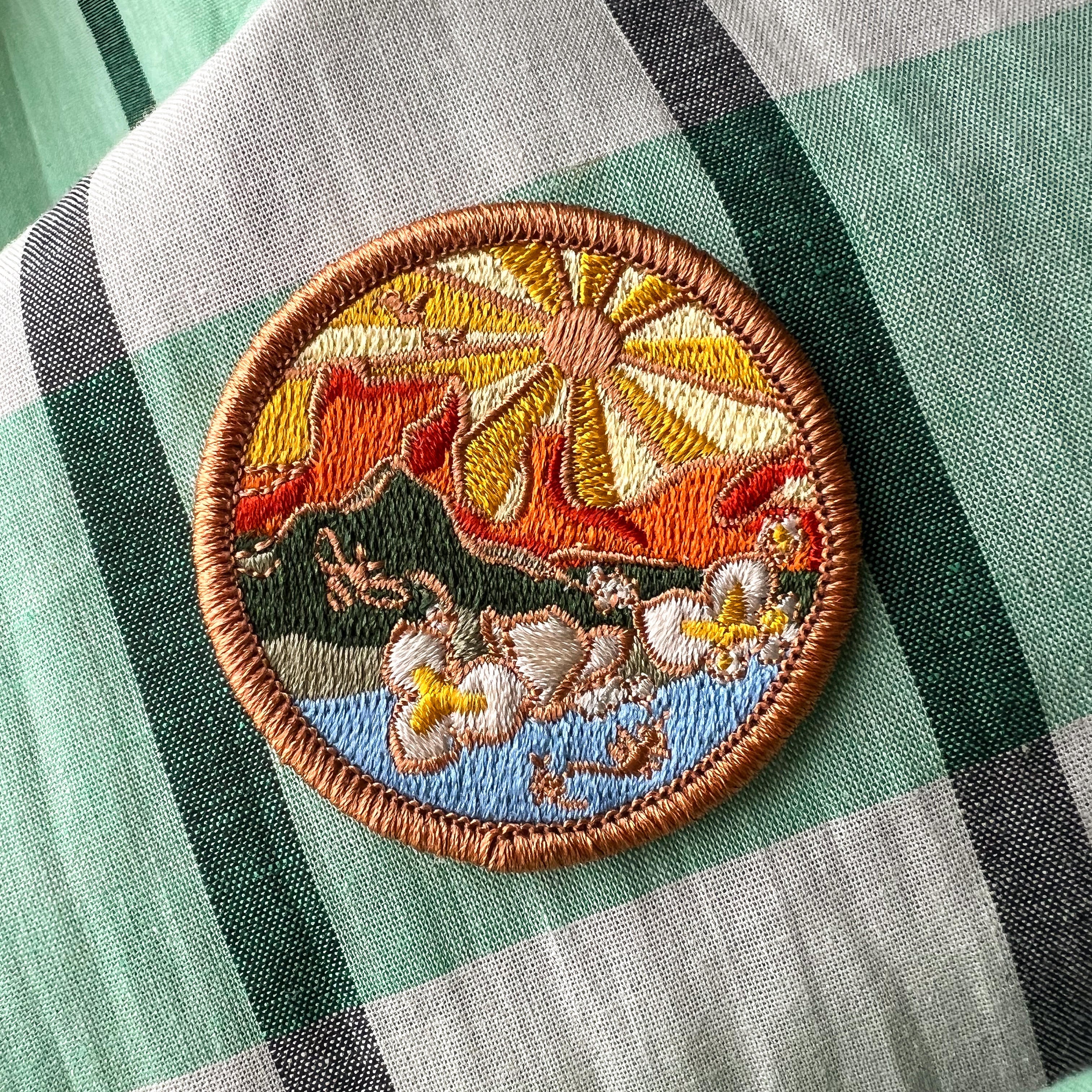 Embroidered utah themed patch