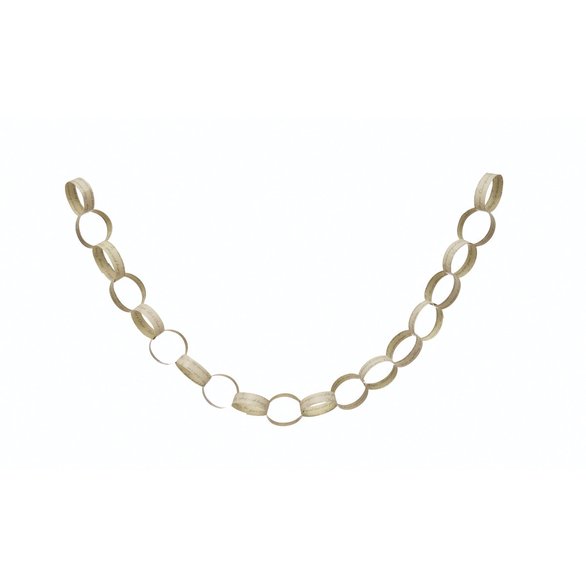 DIY Script Paper Link Garland. Bring heartfelt charm and festive joy to your home with this beautiful DIY script paper link garland. Packaged neatly in a kraft box with 26 easy-to-assemble pieces, it provides a fun, heartwarming activity for the whole family to create together and cherish throughout the season.