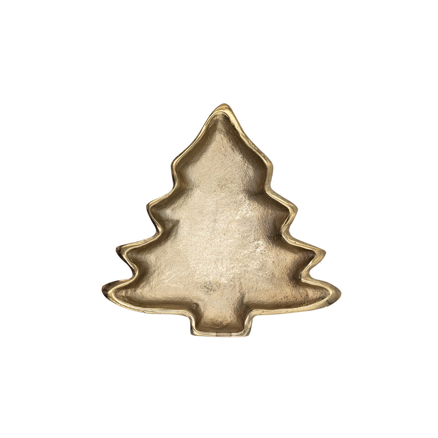 Cast Aluminum Gold Finish Tree Dish
