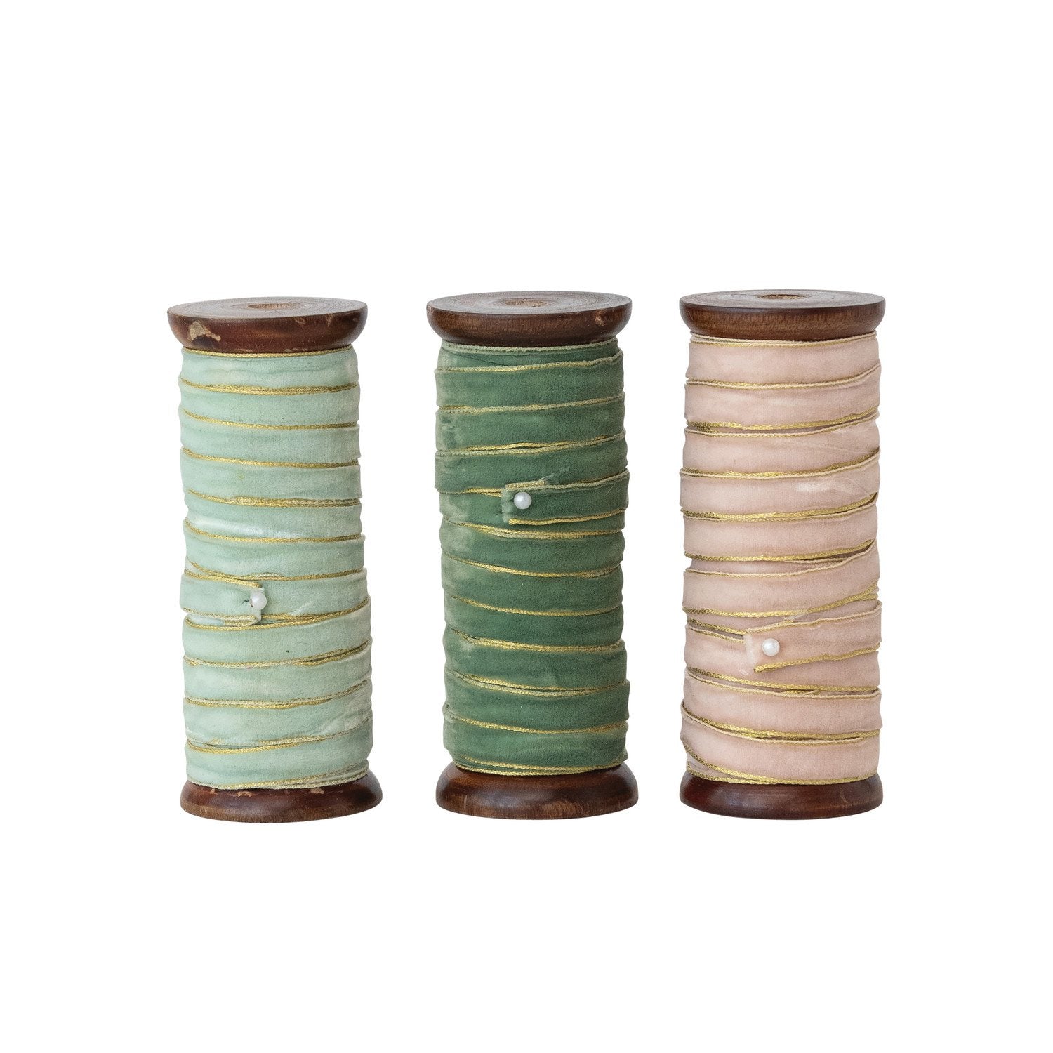 This Earth Tone Velvet Ribbon features soft sandy pink, fresh mint green, and natural green shades, each bordered with subtle metallic edges for a refined touch. Perfect for crafting, gift wrapping, or decorating, its rich texture and calming colors add warmth and elegance to any project. Easy to work with, this ribbon enhances your creations with a stylish yet natural look.
Details:
10 Yards
Metallic gold edges