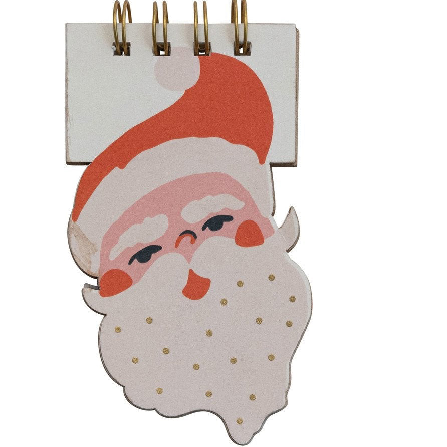Capture holiday cheer with this Santa-shaped spiral notebook, perfect for jotting down festive lists or creative ideas. Its compact size makes it easy to carry in a bag or pocket, while the unique die-cut design adds a playful touch to your notes. Enjoy writing with a notebook that's both functional and charmingly seasonal.