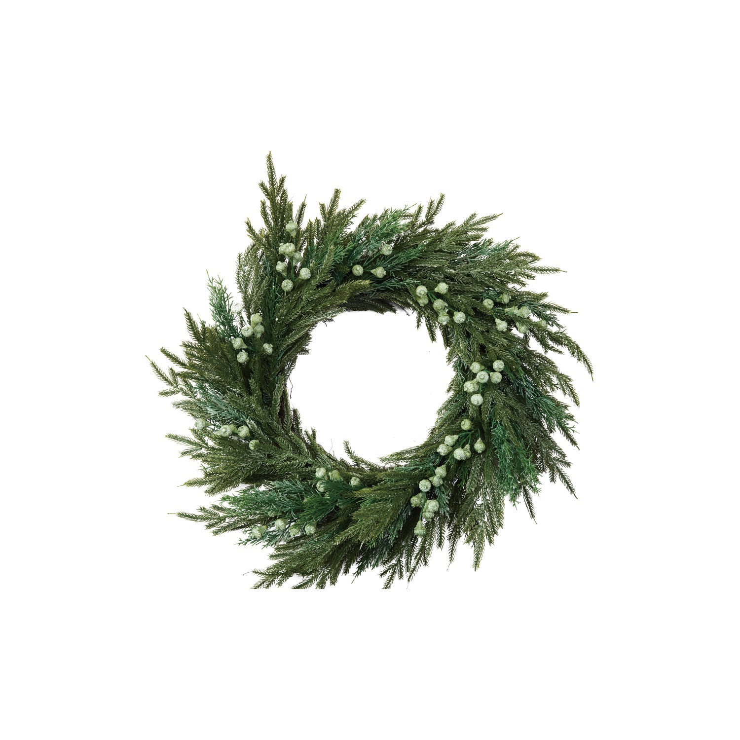 28" Round Faux Cypress Wreath with Eucalyptus Pods