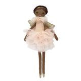 Meet Ada, the angel doll, your little one's new best friend! This elegant, stuffed doll is unbelievably soft and designed with exquisite detail, making her the perfect gift for any little girl. Ada comes ready to watch over your little one in a tulle dress with gold sparkle wings. As a birthday or holiday gift, this angel doll will be cherished for years to come.   A gift for all occasions!  Stuffed doll is crafted from 100% polyester for softness and durability Measures 15 in  Spot clean only
