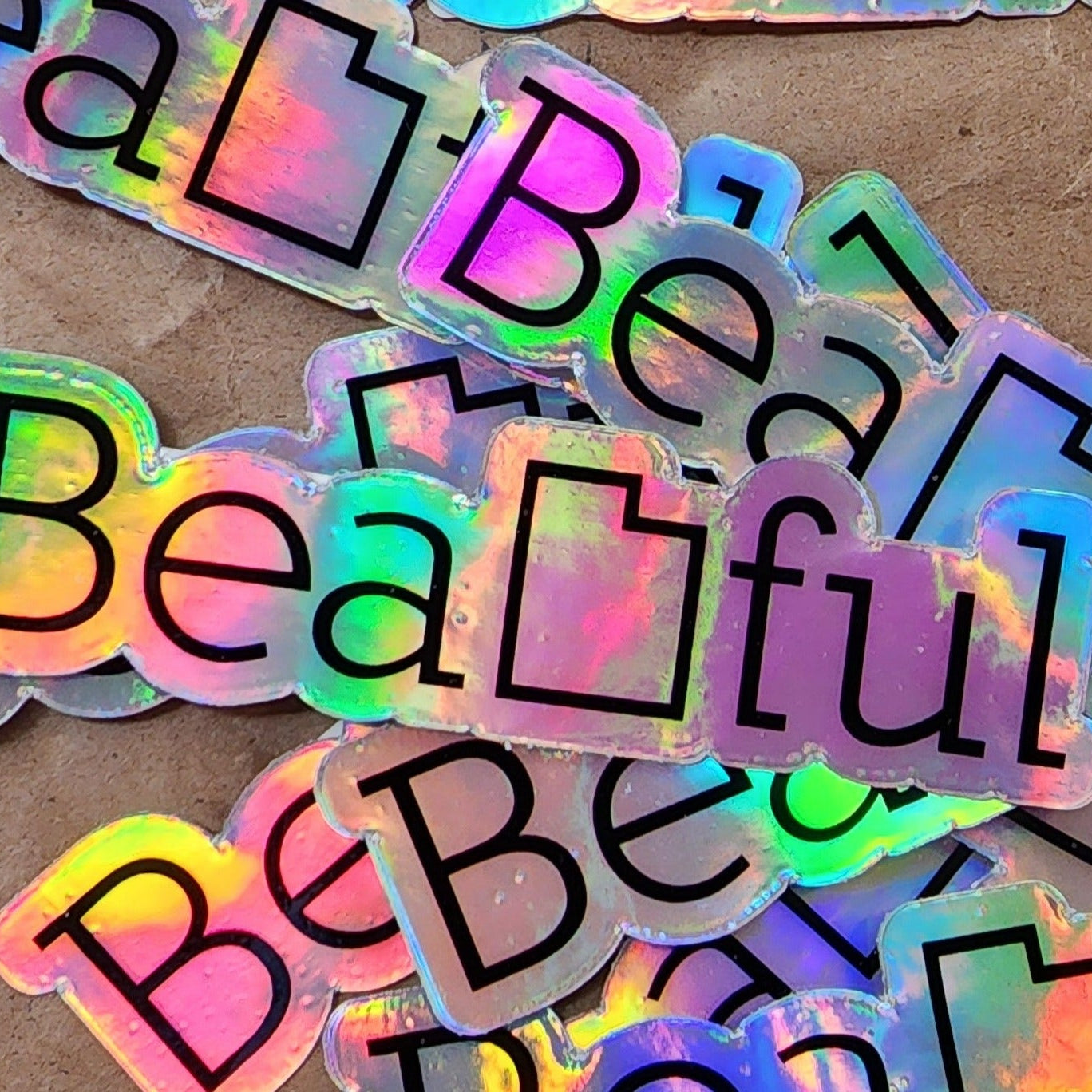 beautahful hologram sticker