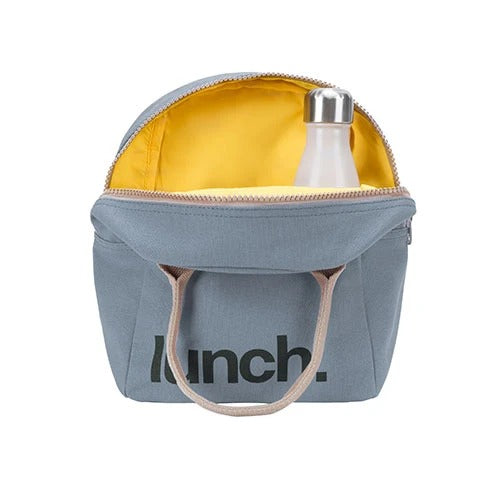 Zipper Lunch Bag - 'Lunch' Blue